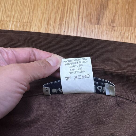 Appleseeds Women’s VTG Corduroy Shirt Petite Dark Academia Preppy Brown 12P - Picture 15 of 16